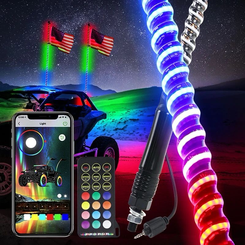 COB Led whip lights Bluetooth and remote