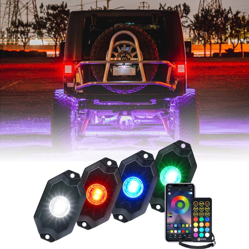RGBW LED Rock Lights 4 Pack.