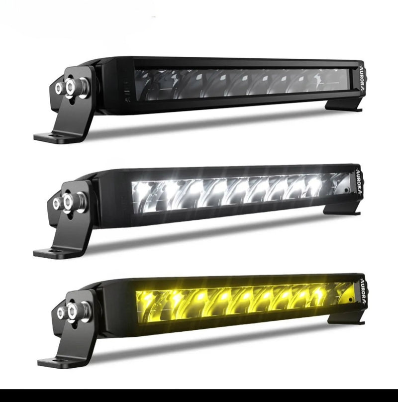 LLS Dual-Color Slim LED Light Bar in White and yellow/Red.