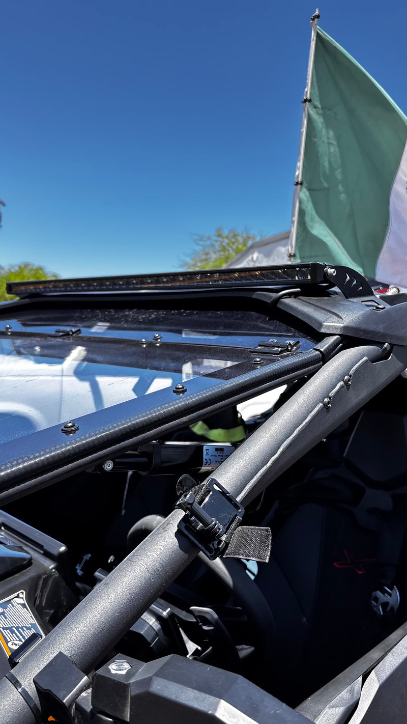 42inch-2024-2025 Can Am Maverick R/R Max Steel Roof 42"  LED Light Bar Mount Bracket