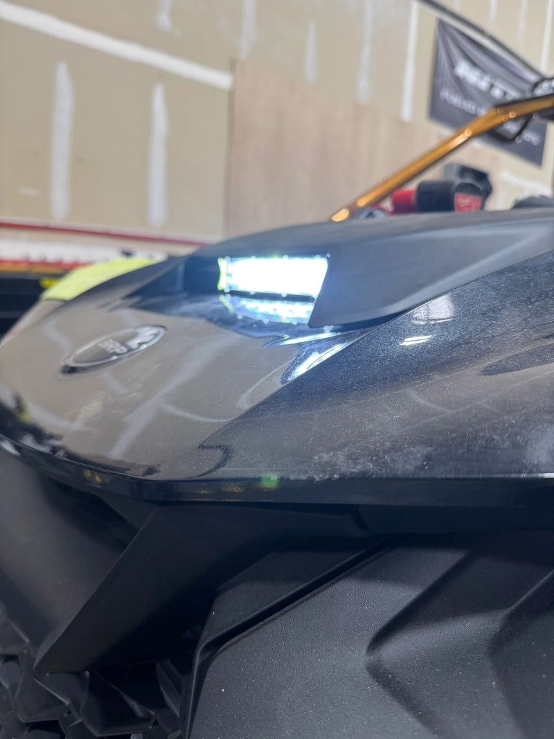 Can‑Am Maverick R 2024+ Hood Scoop 7″ Spot LED Light Kit – Plug‑and‑Play | Lawless Off‑Road