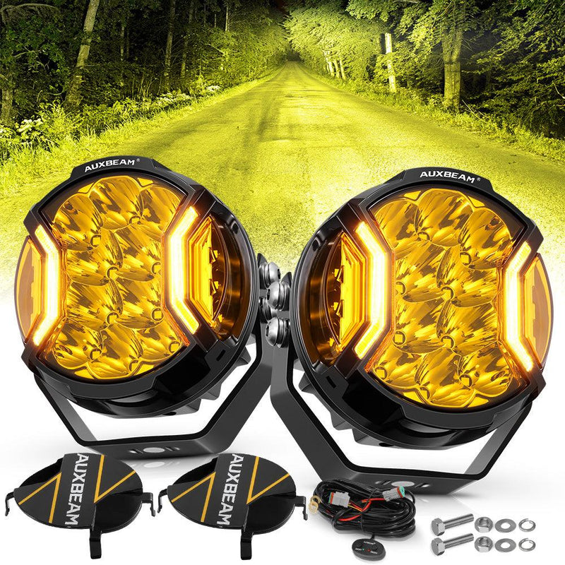 V-ULTRA Series | 5 Inch 172W LED Side Shooter Amber Pod Lights with Amber DRL - 2Pcs Pod Lights
