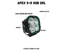 Apex 5 - R RGB DRL Pod Lights (pair) - Lawlessoffroadaccessories
