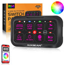 AR - 800 RGB Switch Panel with APP, Toggle/ Momentary/ Pulsed Mode Supported(One - Sided Outlet) - Lawlessoffroadaccessories