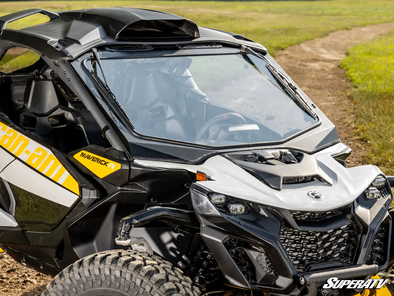 SuperATV Glass Windshield for 2024+ Can-Am Maverick R – DOT Approved | Lawless Off‑Road