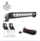 LLS Dual - Color Slim LED Light Bar – White & Amber/Red – 10" to 50" Sizes with Wiring Harness - Lawlessoffroadaccessories