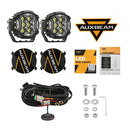 V - ULTRA Series | 3 Inch 108W LED Side Shooter White Pod Lights with Amber DRL - Lawlessoffroadaccessories