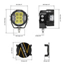 V - ULTRA Series | 3 Inch 108W LED Side Shooter White Pod Lights with Amber DRL - Lawlessoffroadaccessories