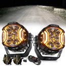 V - ULTRA Series | 3 Inch 108W LED Side Shooter White Pod Lights with Amber DRL - Lawlessoffroadaccessories