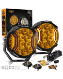 V - ULTRA Series | 5 Inch 172W LED Side Shooter Amber Pod Lights with Amber DRL - 2Pcs Pod Lights - Lawlessoffroadaccessories